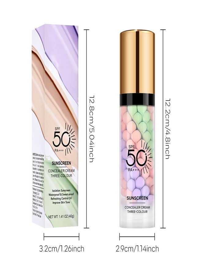 Freeorr 2 Pcs Color Correcting Makeup Primer Facial Serum, SPF 50 PA+++ Sunscreen Isolation Cream, Oil Control Moisturizing Skin Tone Correcting, One Step Color Corrector Face Primer - Image 2